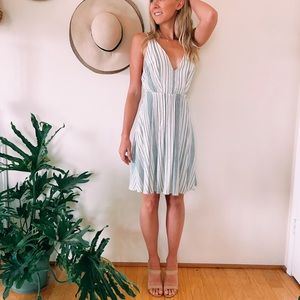 White Striped Dress